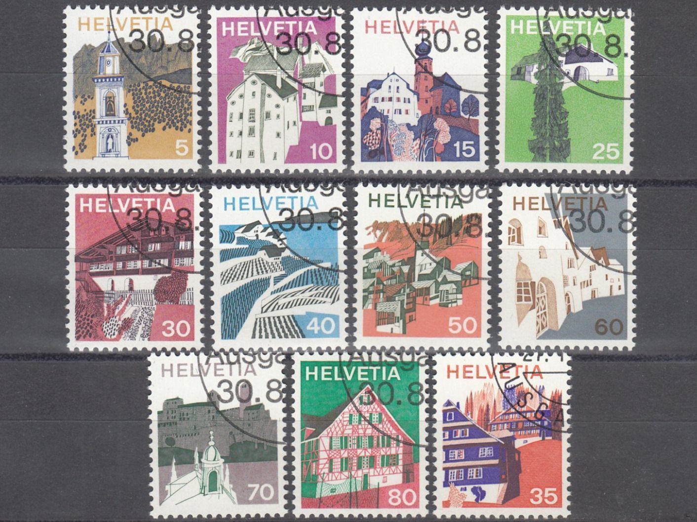 Tutti i francobolli: SBK 523 - 533 mit ET – Usato da Bürglen TG venduto da StampGraf