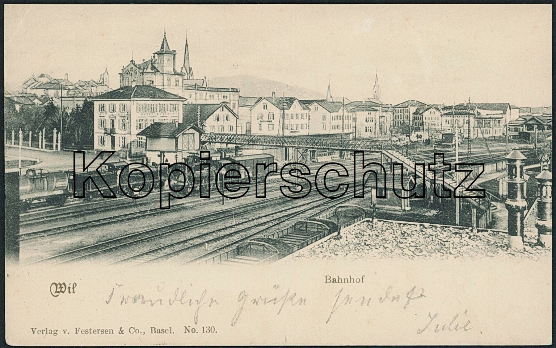 Cartoline postali: SG Wil - Bahnhof - Bahn – Usato da Schindellegi venduto da Jonathan77
