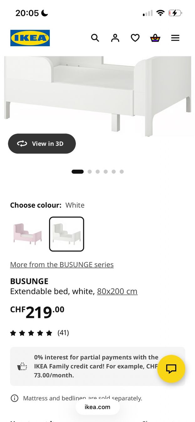 Ikea Letti: Children bed ikea busunge white including mattress – Usato da Allenwinden venduto da Ayanxi 2