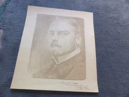 Willy Fries,Litho,orig.signiert! 1909,Wattwil,Selbst-Bildnis