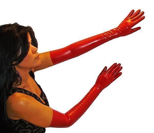 Guanti & manicotti: Latex Handschuhe lang 61cm -  Grösse 7 – Nuovo e nell'imballaggio originale da Horn venduto da looksrealgood 2
