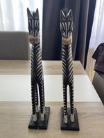 2 Holztier Figuren Zebra Afrika Still