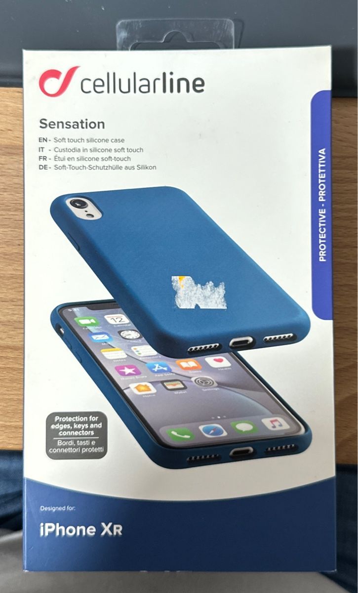 Cover & Protezioni schermo: Custodia iPhone XR Cellularline blu, nuova! – Nuovo e nell'imballaggio originale da Vezia venduto da JBraven