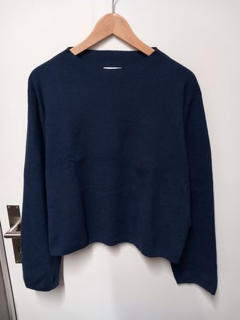 Nümph Crop-Pullover Gr.L, marine, top Zustand, Viscose-Mix