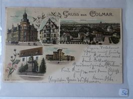 Alte Ansichtskarte Colmar Jäger-Kaserne 1902 gelaufen 👍