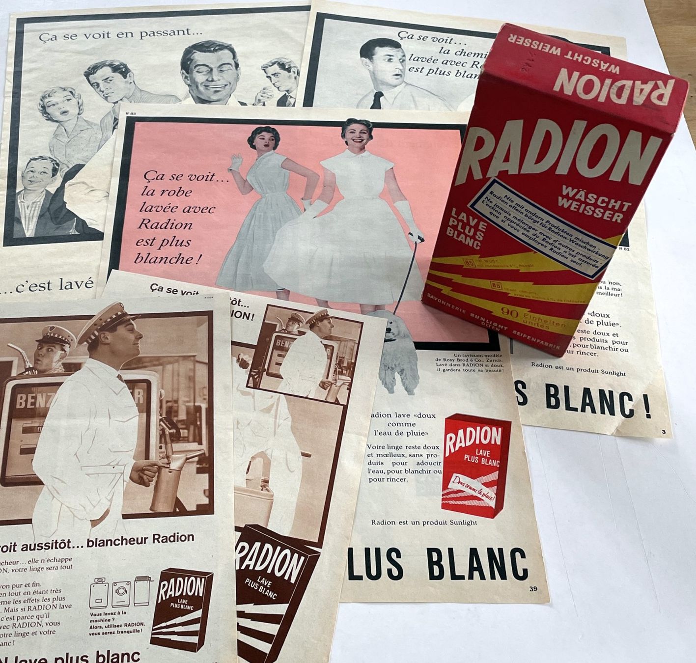 Grafica & Litografie: Alte Werbe Verpackung Radion ungeöffnet & Werbungen – Usato da Savagnier venduto da Ne2065