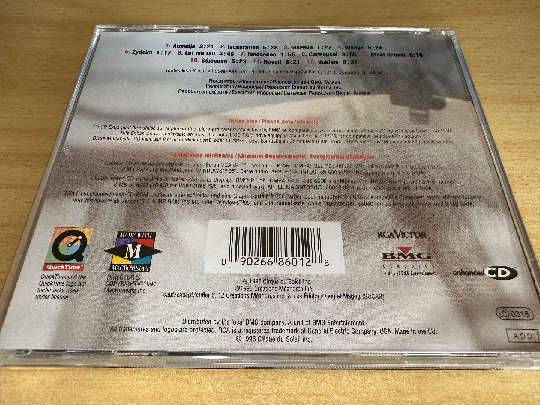 CD: Cirque Du Soleil – Quidam – Usato da Rikon im Tösstal venduto da Alpenmutz 1