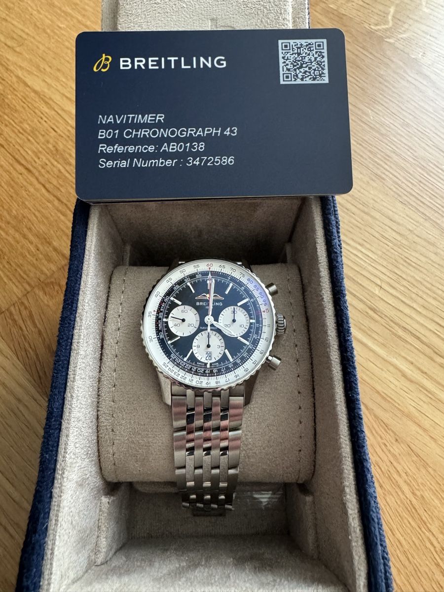 Breitling Orologi: Breitling Navitimer B01 Chronograph 43mm, Full Set, Top Zust – Nuovo (secondo la descrizione) da Lyss venduto da marcopolo84