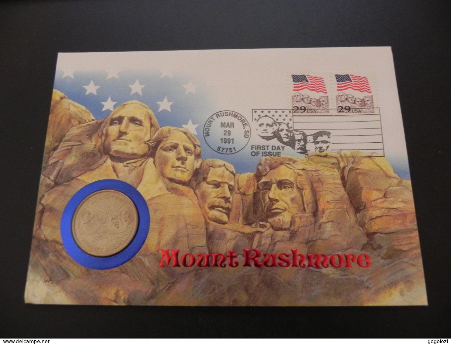 Tutti le monete: Münzbrief USA 1/2 Dollar 1981 - Mount Rushmore – Usato da Biel/Bienne venduto da Gogolozi