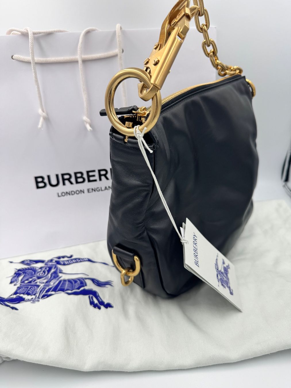 Burberry Borse da donna: Burberry Lammleder small Knight puffy black – Nuovo e nell'imballaggio originale da Wiedlisbach venduto da Sistershop 2
