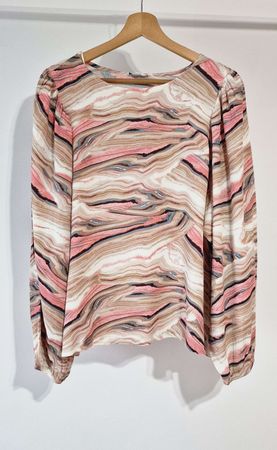 Tom Tailor Elegante Bluse mit speziellem Marmormuster, S