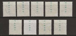 Rollenmarke Nr. 202yRM Nummern A - J : KP 1575.--
