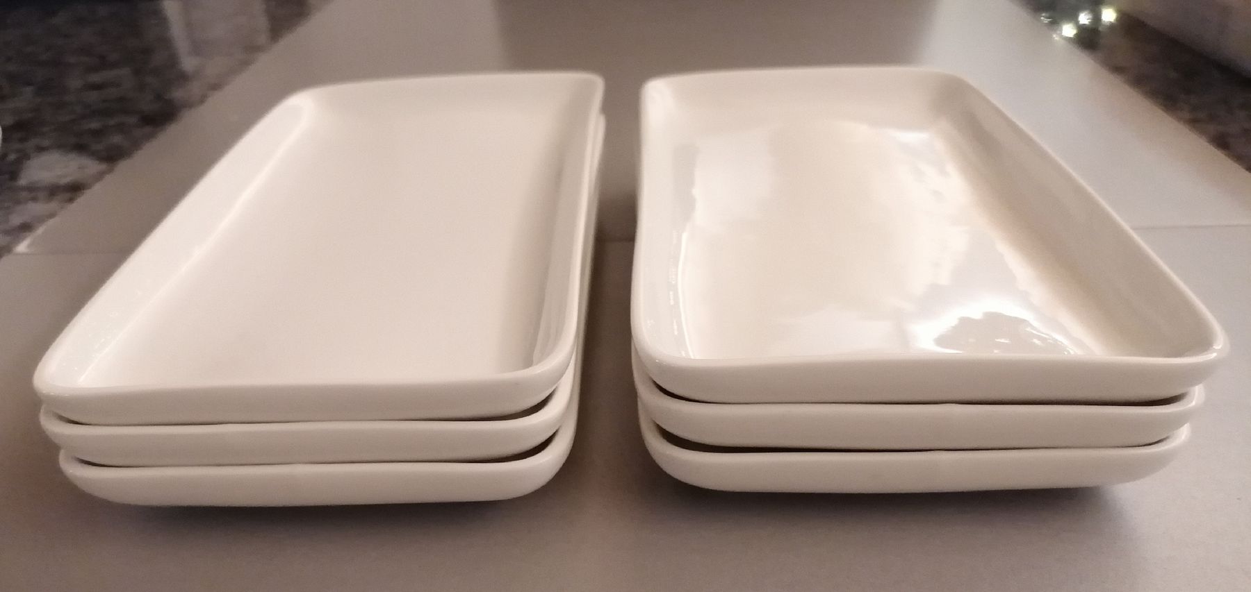 Piatti: 6 rechteckige Teller 22 x 12 cm – Nuovo (secondo la descrizione) da Schwarzenegg venduto da musi09 1