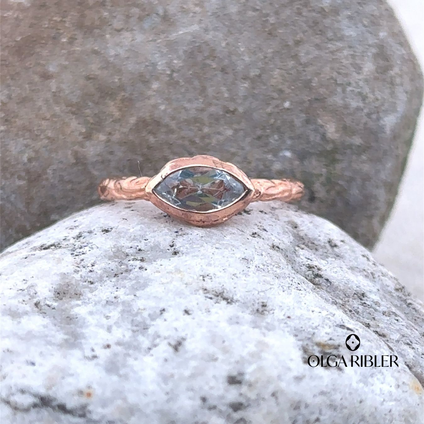 Olga Ribler Anelli: Rosevergoldet Silber Ring 925 - Topas - Grösse 50 – Nuovo (secondo la descrizione) da Luzern venduto da Schmuckoutlet 1