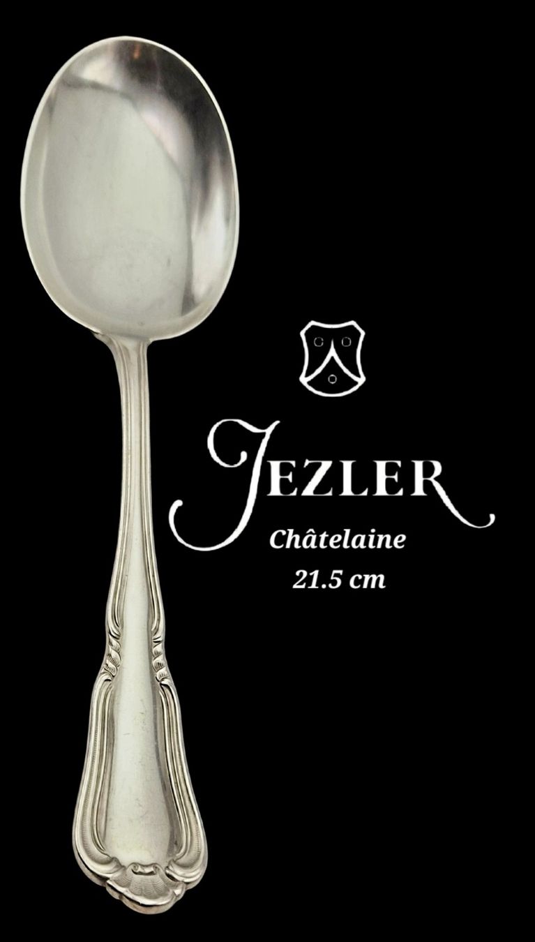 Jezler Cucchiai: Cuillère à servir Jezler Suisse 800Silb Modèle Châtelaine  – Usato da Clarens venduto da Rimany