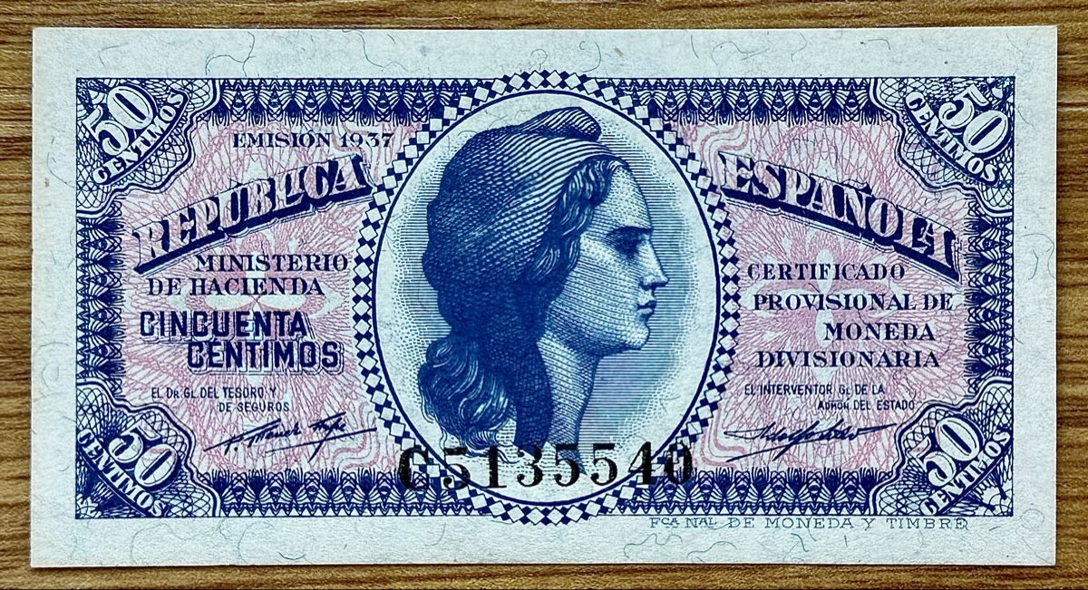Banconote: 50 Centimos Spanien 1937!!! UNC!!! – Nuovo (secondo la descrizione) da Oberentfelden venduto da NunoLouro