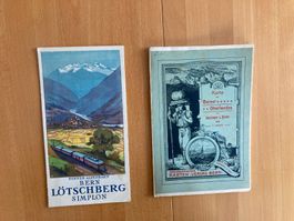 BLS Leporello; Karte Berner Oberland Leuzinger u. Kutter
