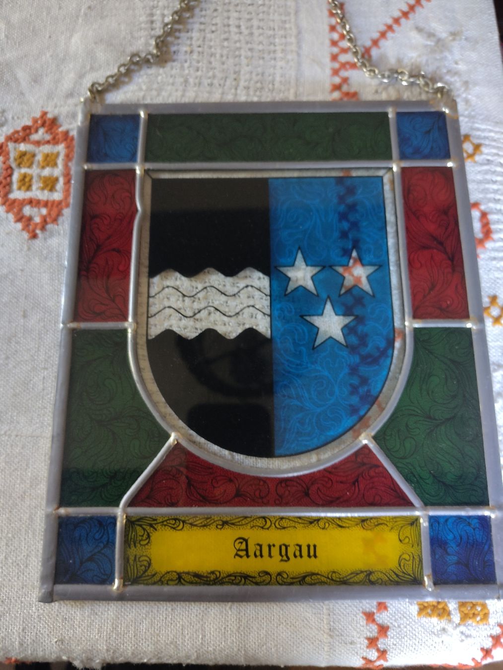 Bicchieri: Wappen Aargau Glasbild – Usato da Villmergen venduto da ili_8jp6