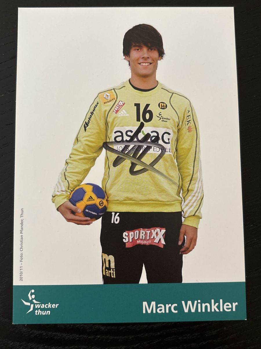 Autografi: Handsignierte Karte Marc Winkler Wacker Thun – Usato da Uetendorf venduto da hoisle