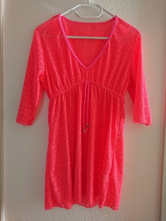 Kleid Strandkleid Power Flower Gr. L Pink