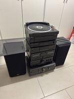 Technics Stereoanlage mit Plattenspieler und Lautsprecher