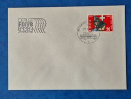Brief mit Stempel DEFILEE Felddivision 8 in Emmen 27.3.1981