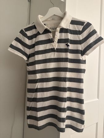 Abercrombie & Fitch Poloshirt, gestreift, Gr. L stretch