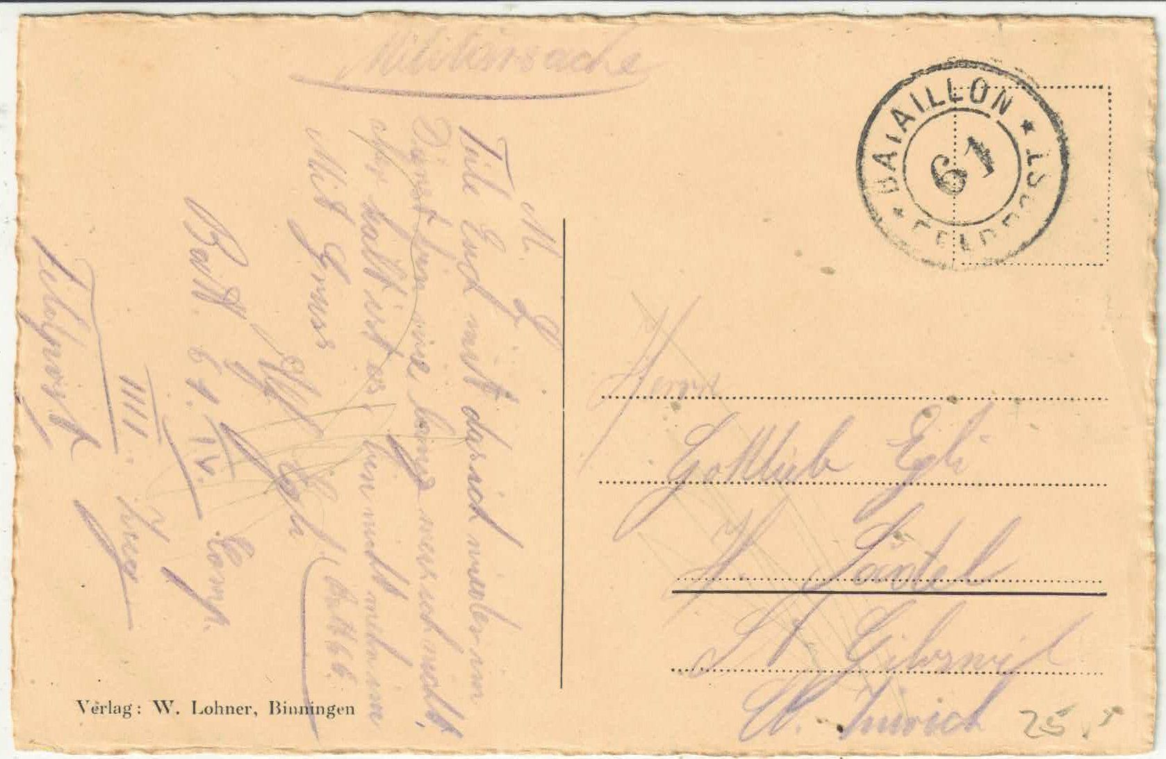 Cartoline postali: Binningen von oben - animee – Usato da Ettingen venduto da Kartenplanet 1