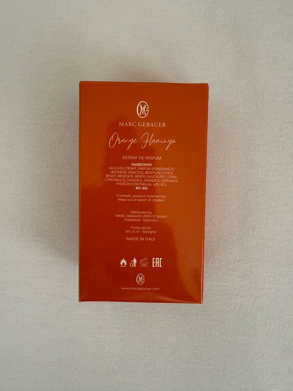 Marc Gebauer Profumi & Eau de Toilette: Marc Gebauer Orange Flamingo Extrait de Parfum 80ml – Usato da Pfäffikon SZ venduto da Redwulf34 5