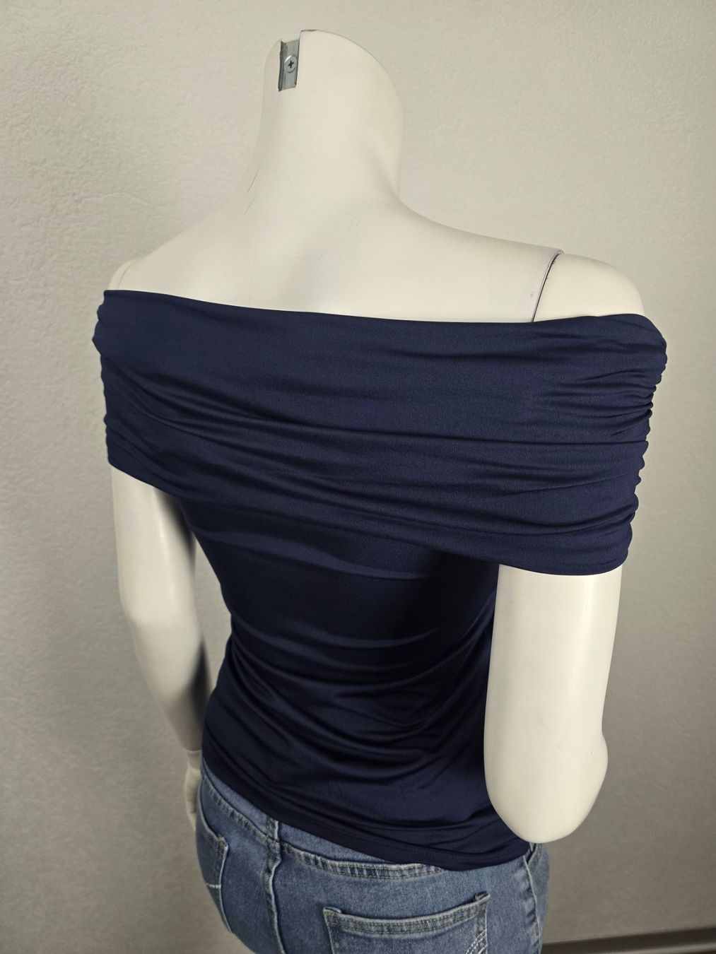 Top: Top drapé bleu nuit T-S – Usato da Les Verrières venduto da kitel79 5