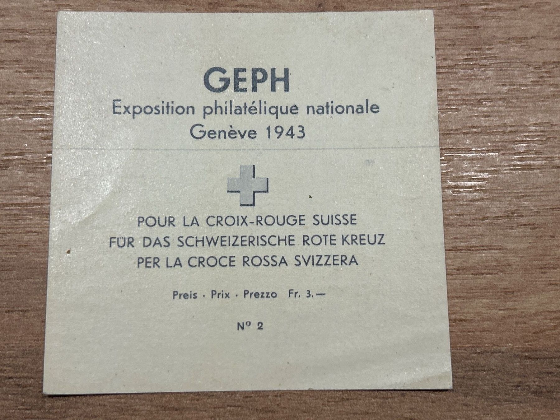 Tutti i francobolli: Briefmarke - Schweiz - GEPH  1943 - postfrisch – Nuovo (secondo la descrizione) da Villnachern venduto da RicardoMary 1