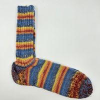 Handgestrickte Wollsocken Grösse 46/47