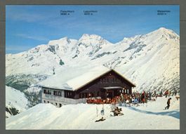 AK col Saas-Fee VS Restaurant Spielboden ≈ 1970
