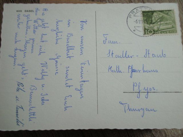 Cartoline postali: 658 Basel. Postkarte – Usato da Thun venduto da Gaad1961 1