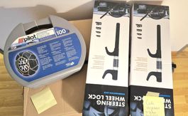 Beides Neu: Schneekette und JB-6011 - Lenkradschloss