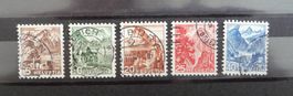 1948 Schweiz 5 - 40 gestempelt