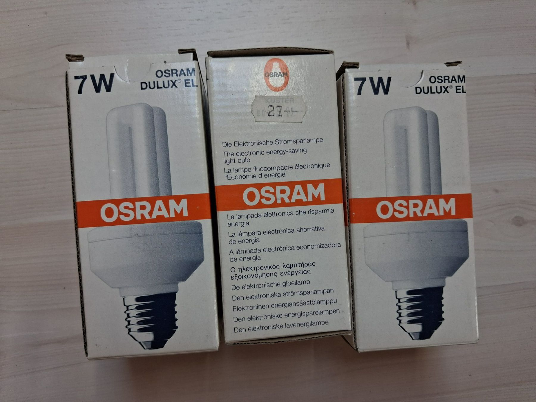 Osram Lampen: 3 X SPARLAMPE 7 WATT   E 27 – Neu und originalverpackt aus langnau von Santos1411