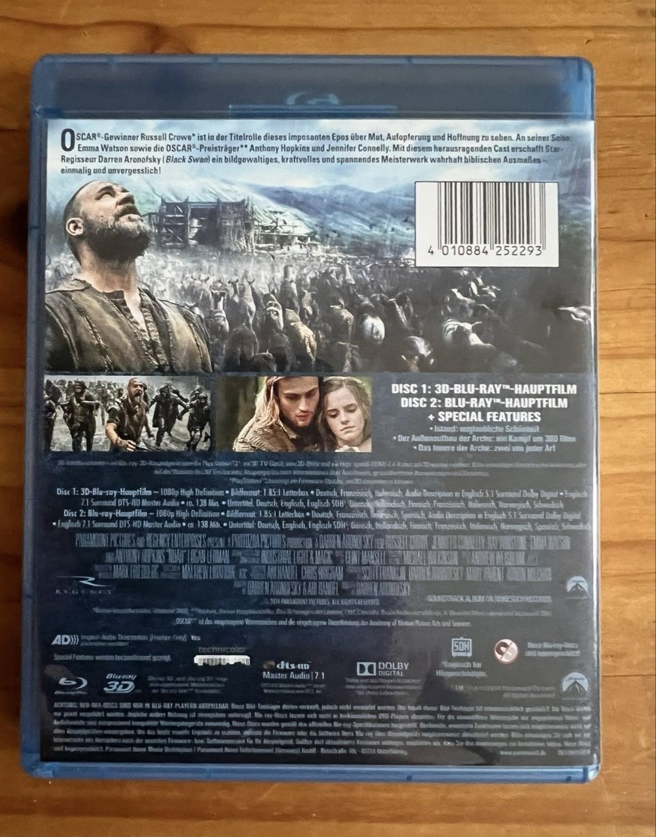 Tutti i DVDs: BR  Noah 2D/3D in Top Zustand – Nuovo (secondo la descrizione) da Kallnach venduto da sta_sy57 1