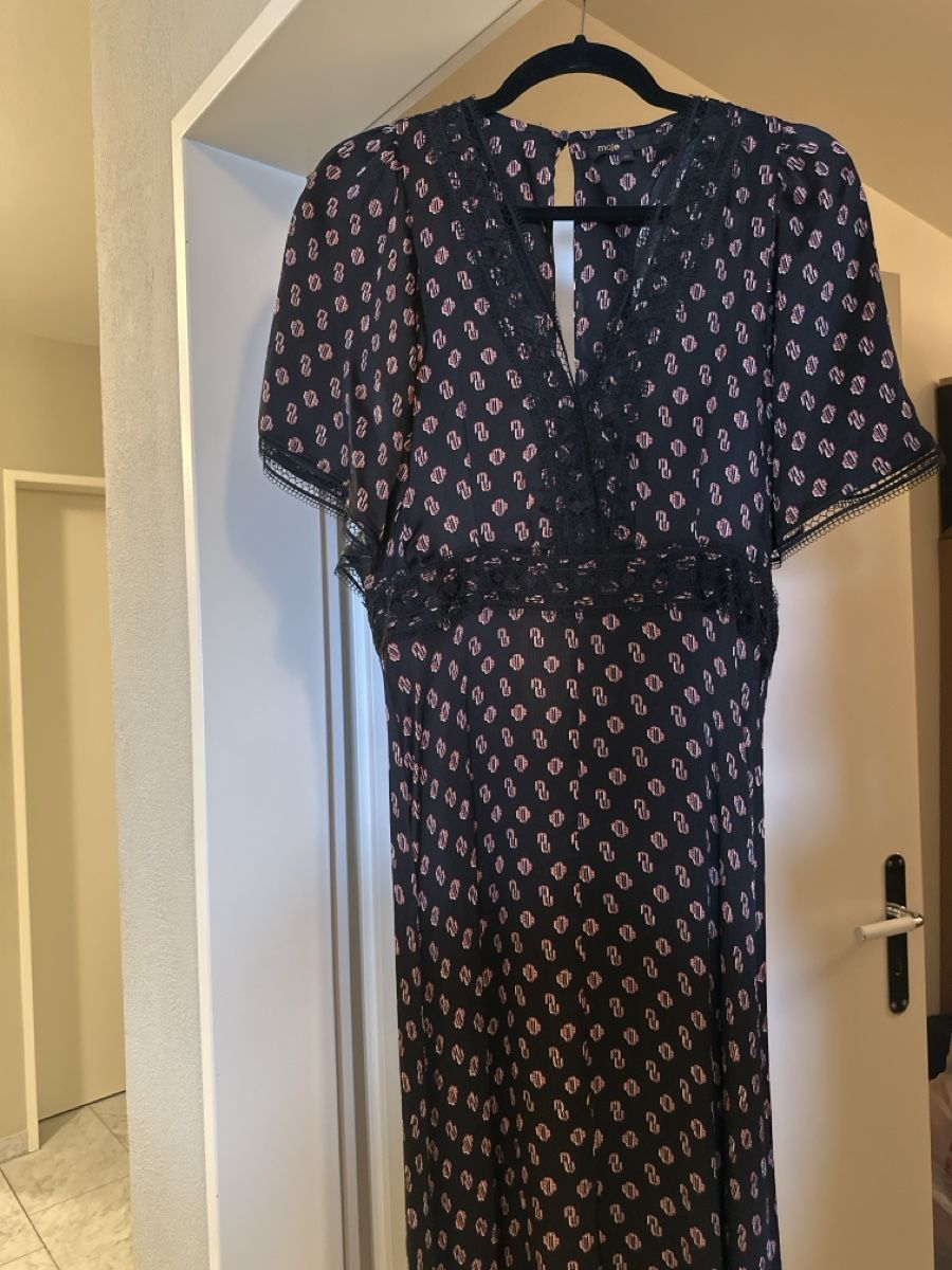Maje Vestiti: Kleid Maje schwarz Grösse 40 mit Muster und Spitze – Usato da Zürich venduto da shoppingmandy 4