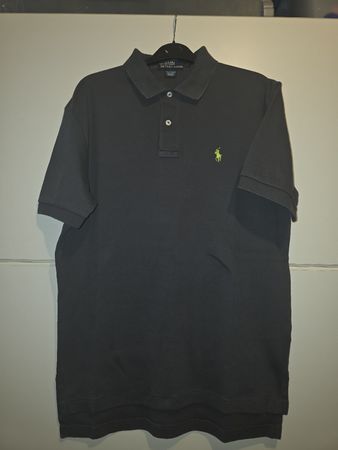 Polo Ralph Lauren noir – Logo vert – Taille S – Authentique