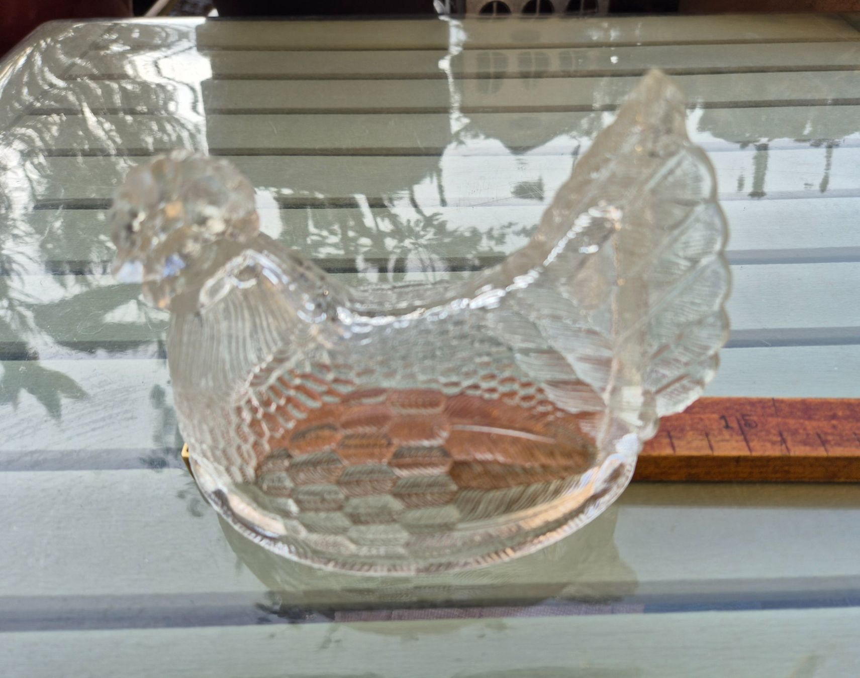 Contenitori & Simili: Glas-Henne / Dose mit Deckel, Vintage, – Usato da Bern venduto da aronari 5