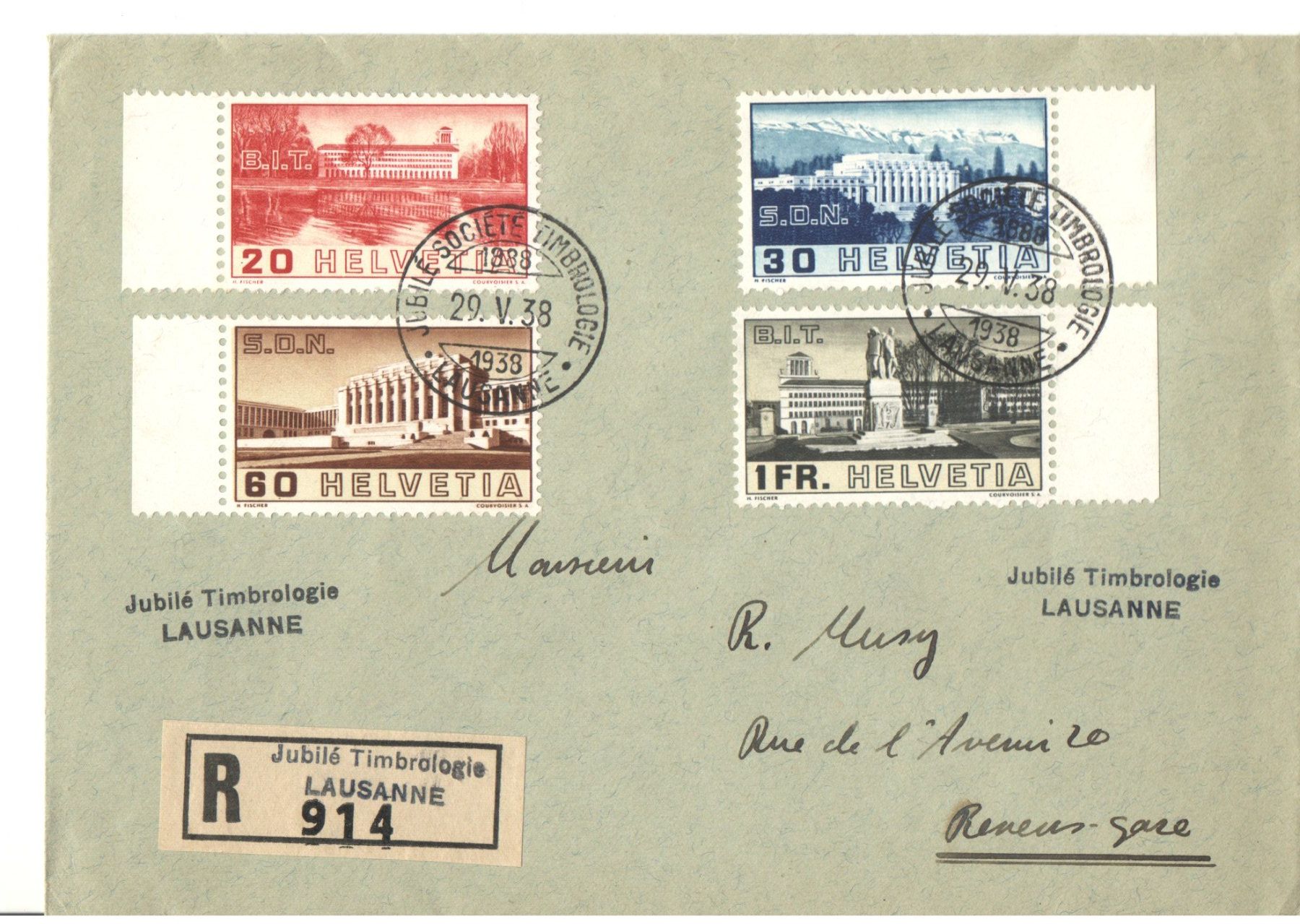 Alle Briefmarken: Abart – Gebraucht aus Echichens von Topfila 1