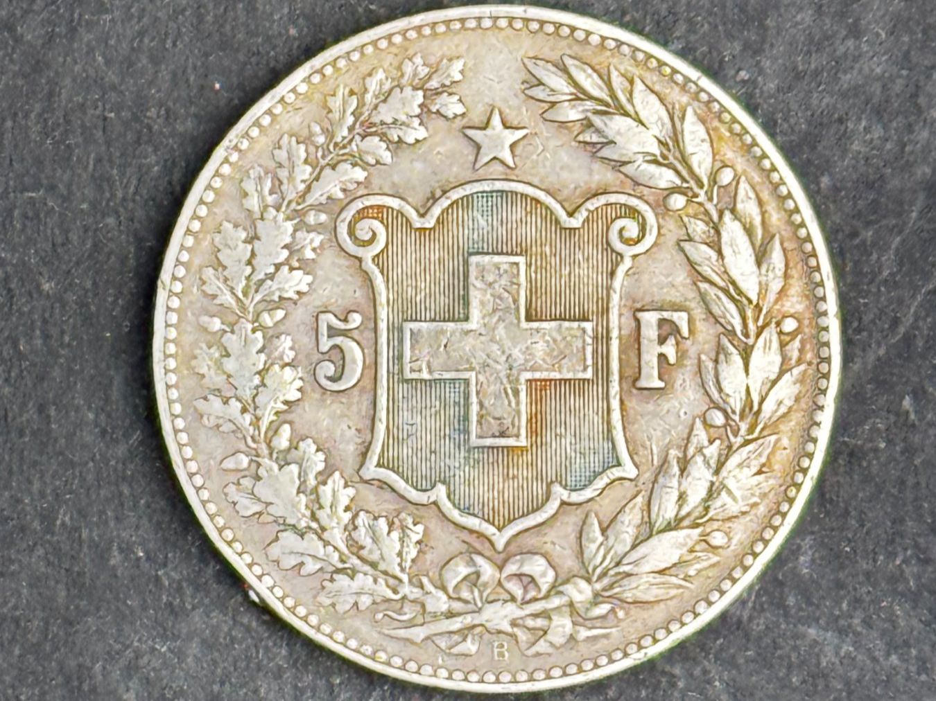 Tutti le monete: 5 Franken 1890 B Silber – Usato da Oberwil (Dägerlen) venduto da Kurkuma 1