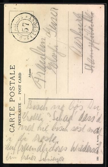 Cartoline postali: Wettingen, Neues Schulhaus, Strasse mit  – Usato da Berlin venduto da bartko-reher 1