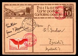 CH - Flugpost - Sonderflug - SF 29.10a - Postkarte