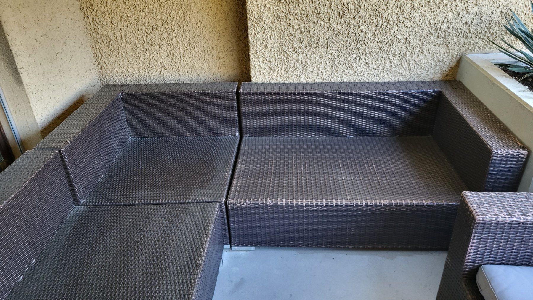 Divani: Grosse Gartenlounge, modulares Rattanset. – Usato da Untersiggenthal venduto da Leimi9
