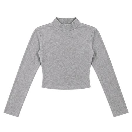 MISSGUIDED Crop Shirt Grau ca. Gr. S