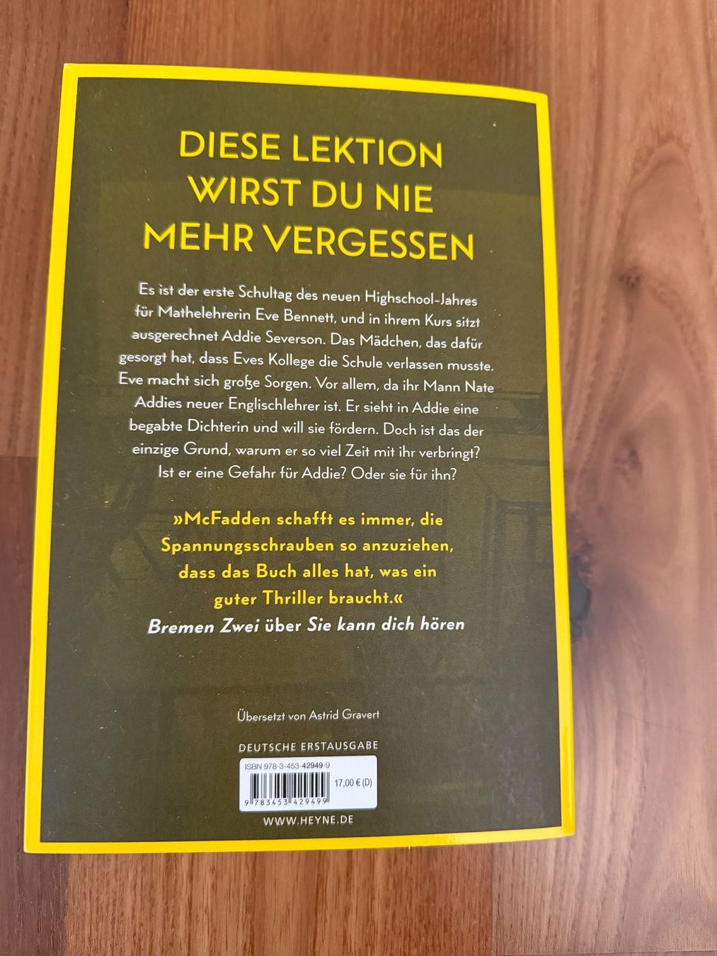 Libri: Der Lehrer, Freida McFadden, Thriller – Nuovo (secondo la descrizione) da Biberstein venduto da Miana2 1