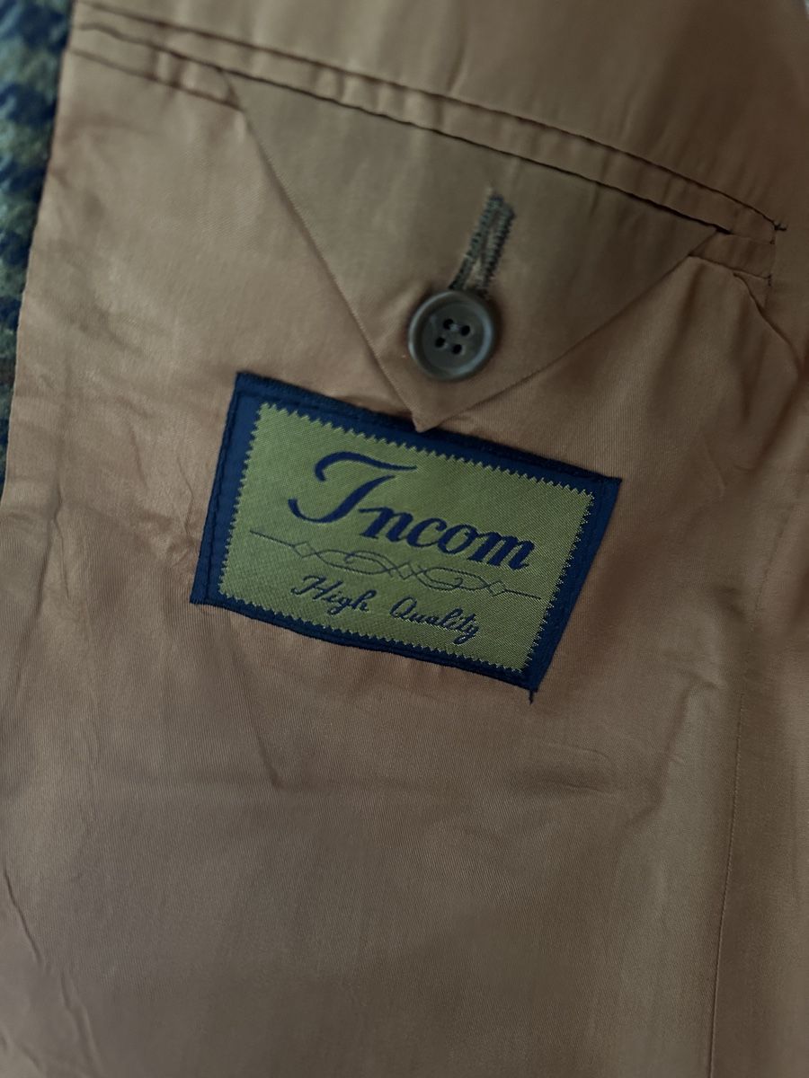 Giacche: Vintage Incom Blazer, size 48, brown-green checkered pattern – Usato da Genève venduto da Good_finds 1