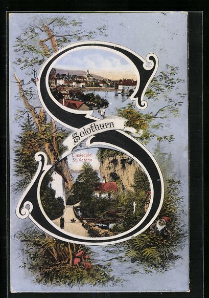 Cartoline postali: Solothurn, Einsiedelei St. Verena, Teila – Usato da Berlin venduto da bartko-reher